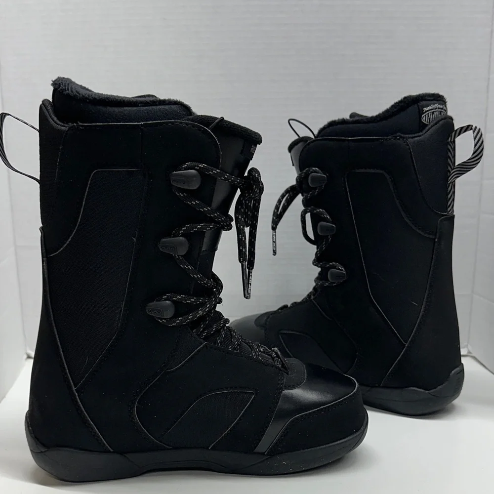 Ride Donna Snowboarding Boots Winter Boot Lace Up Solid Black Women's Size 7